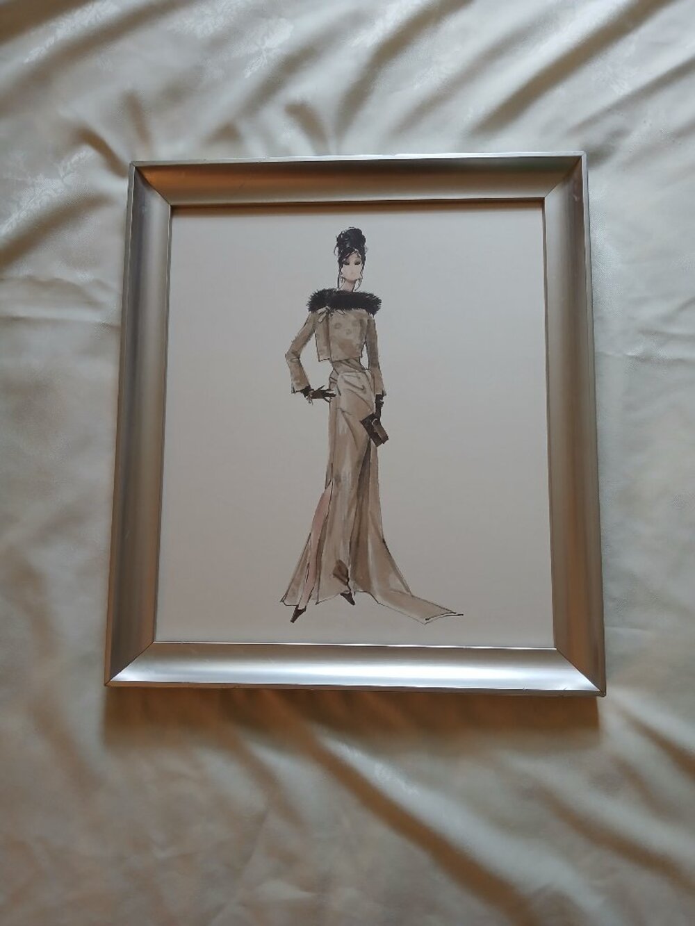 Robert Best's "Evening Fur Collar" Barbie-Framed Lithograph Print